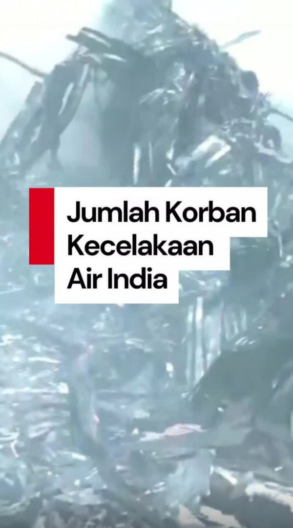 Air India AI-171 Jatuh: 247 Tewas Termasuk 5 Penghuni Asrama Kedokteran