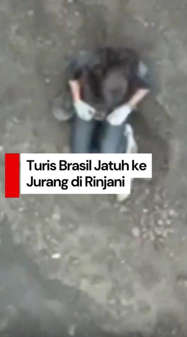 Wisatawan Brasil Terjatuh ke Jurang 200 Meter di Gunung Rinjani